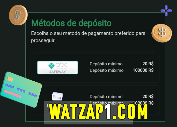 O cassino watzap bet oferece uma grande variedade de métodos de pagamento
